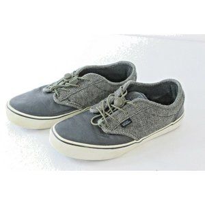 Vans Off The Wall Gray/Black Slip On Womens 8.5